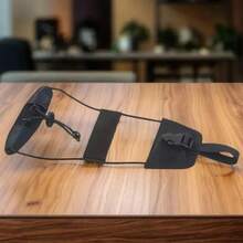 Correa de carga de nylon negro duradera para equipaje con hebilla de leva, kits de viaje, herramienta de camping al aire libre - Negro - Ver 2