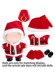 17cm 1st/2nd/3rd Generation Labobo Plush Doll Outfit - Cute Christmas Costume Set For Labubu
