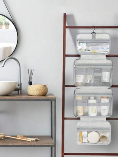 Four-Fold Dry And Wet Separation Can Be Hung, Multi-Color Storage Bag, Wash And Makeup Portable Wash And Makeup Bag Makeup Bag