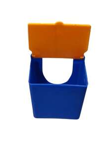 comedero cuadrado con tapa para aves de corral 50pzs - Azul - Ver 3
