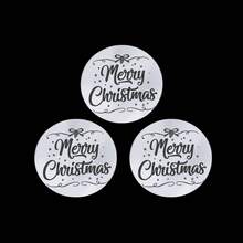 3 Pieces Merry Christmas Acrylic Cupcake Toppers Acrylic Mirror Disc Xmas Cupcake Decorations For Christmas New Year Party Supplies (Gold & Silver)