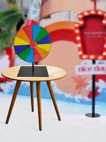 1 Set Lucky Spin Wheel Game, Interactive Pointing Spin Wheel, Fun Manual Colorful Spin Wheel With Sturdy Stand And Free Pen, Suitable For Various Events, Raffles, Classrooms, Retail Stores, Engagement Parties, Wedding Guest Entertainment, Celebrations, Company Events, New Year Parties, Wedding Decor, On-Site Raffle Games, Entertaining Family Activities Spin Wheel. - Multicolor - View 5