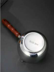 1 pieza Acero inoxidable 304 Taza para arte de latte,Diseño con mango de madera, herramientas para arte de latte, herramienta de pico puntiagudo para barista, accesorios de taza para flores de café y té con leche,espuma de leche - Usos: Año Nuevo, Día de Acción de Gracias, Navidad, artículos de cocina Rama, uso en fiestas, comedor familiar, suministros de cafetería de alta gama, regalo especial, uso en la barra del bar - Plateado - Ver 9