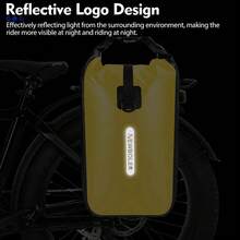 NEWBOLER 10L 1pc Large Capacity Bicycle Side Bag PVC Waterproof Cycling Bag Gravel And MTB Bike Rear Seat Rack Bag Cycling Accessories