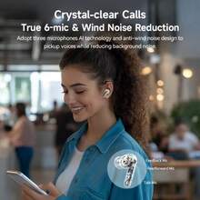 Wireless Earbuds - Compatible With Apple And Android, Built-In Microphone, Sweat-Proof, White, Wireless Headphones, Airbuds, True Wireless Earbuds - White - View 8