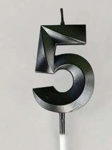 0-9黑色数字蜡烛，创意黑色蜡烛配金色数字蜡烛，适合生日派对，生日蛋糕数字蜡烛，许愿蜡烛，蛋糕装饰蜡烛 - 黑色 - 查看 13