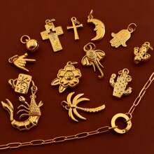 DIY Jewelry Accessories, Stainless Steel Material, Assorted Shapes Of Animals, Plants, Flowers, Stars, Moon, Unicorn, Elephant, Cactus, Tree