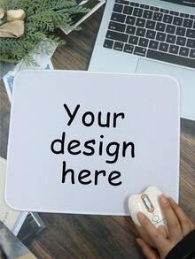 Custom Logo Mouse Pad, Personalized White Mouse Pad, Sublimation Mouse Pad Blanks, White Gaming Mouse Pad, Customized, Customizable, Christmas, Christmas Gifts, Christmas Party, Square/Round, Anniversary, Living Room Decor, Birthday Gift, Suitable For Dad, Mom, Friends, Colleagues, Office, Business - Style a - View 5