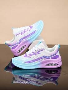 Zapatillas deportivas minimalistas, ligeras y versátiles de mujer con estilo coreano casual, con cojín de aire, malla transpirable y cómoda, con cordones