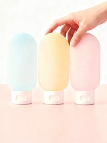 3件套旅行装可重复灌装瓶套装，喷雾乳液、洗发水、沐浴露软管瓶，化妆品空瓶，便携式旅行补给工具，学习用品，度假露营用品，度假配件，迷你香水，女士香水，男士香水，沙滩旅行配件，夏季旅行必备，学习配件，返校用品