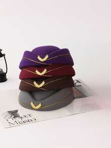 1 Stück Woll-Flugbegleiter Mütze, Militär Marching Band Mütze, Aufführungs Mütze, Zeremonie Mütze, Hotel Service Mütze