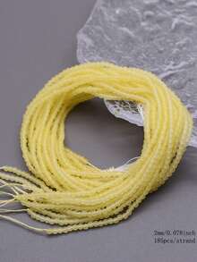 2毫米 1串 180颗 玻璃珠 小刻面玻璃吊坠隔珠 用于珠宝制作 DIY配件 - 2mm 瓷料小珠子 - 查看 38