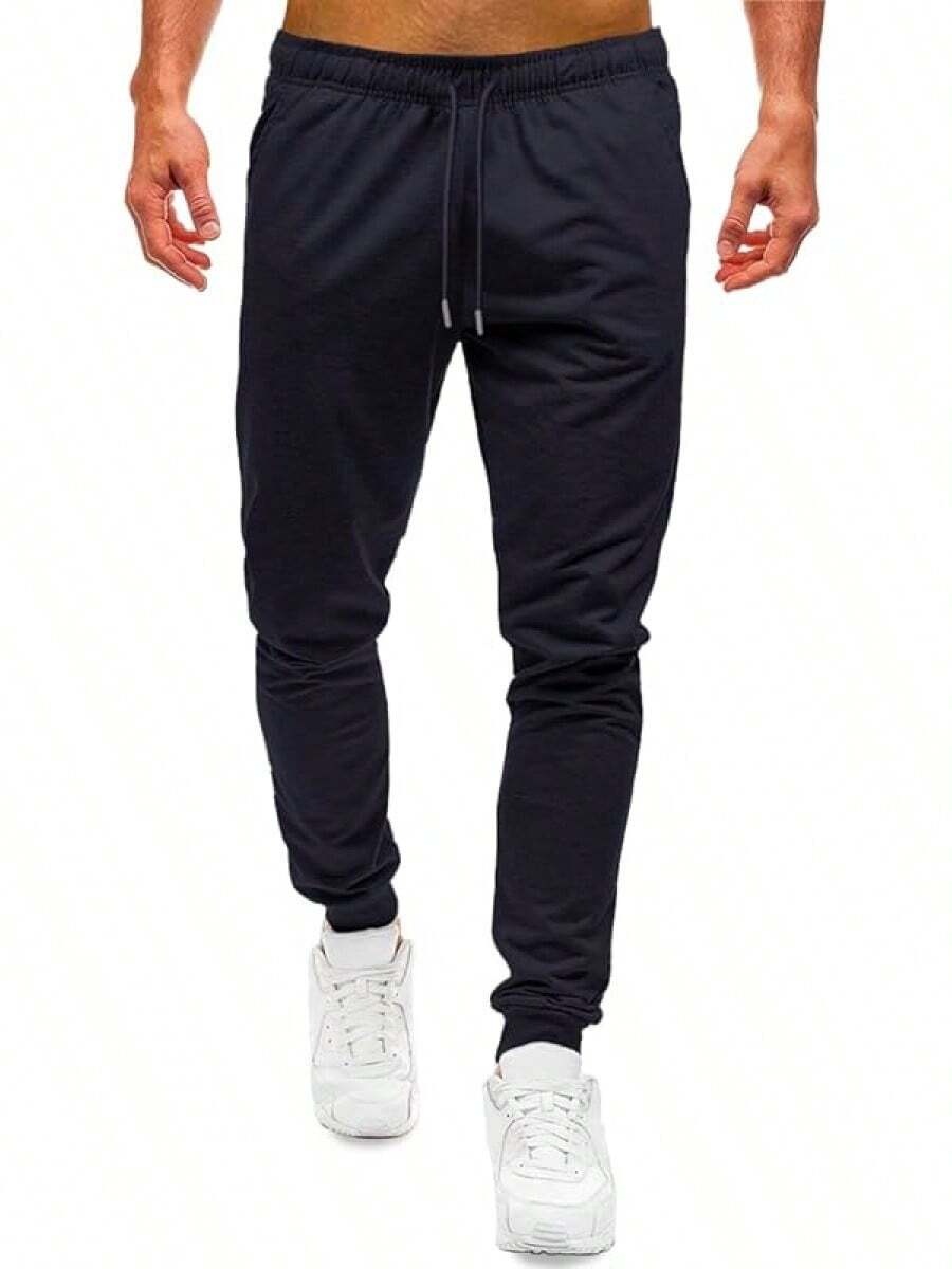 SHENDY Vendy Men's Comfortable Jogger Pants With Pocket And Drawstring - Khaki - View 1