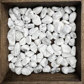 天然白绿松石碎石，鱼缸装饰石，家居装饰，适用于水族箱装饰，多肉植物种植盆，花园景观，鱼缸砾石，植物装饰