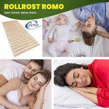 Rollrost 140x200 - 21 Leisten - starker Lattenrost aus Massivholz - belastbar bis 250 kg - Rolllattenrost für Einzelbett oder Doppelbetten