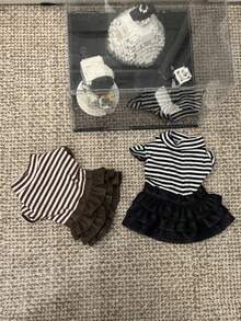 1 quần áo cho thú cưng, váy cho chó vui vẻ, kiểu váy da sọc, vải thoải mái, mùa xuân/hè - màu đen - Xem 17