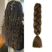 24" Ombre Braiding Hair Extensions For Women Purple Jumbo Braiding Hair - High-Temperature Synthetic Crochet Braids, Versatile For All Skin Tones For Daily Use - Multicolor - View 19