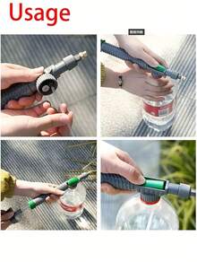 1pc Adjustable High Pressure Air Pump Manual Sprayer Drink BottleSpray Head Nozzle Gardening Tool,Garden Tools, Gardening Tools For Garden - 灰綠 - 查看 2