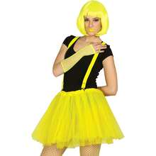 Fiestas Guirca Neon Yellow Mesh Gloves For Sports And Outdoor Activities, Sports Gloves With Visible And Breathable Design, Ideal For Running, Cycling, Fitness, And Night Events - Multicolor - View 3