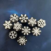 10pcs Snowflake Stamps, Christmas Pottery Clay Seals For DIY Projects, Perfect Christmas And Birthday Gift Ideas – Festive Craft Supplies, Holiday Crafts, Creative Projects, Artistic Seals, Snowflake Design