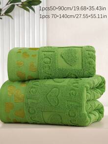 QIBHI Bộ 3/2/1 khăn tắm/khăn tắm hình trái tim bằng vải jacquard cotton, 100% cotton terry cloth, khăn đôi ấm cúng cho gia đình, tiệc tùng, quà tặng ngày Valentine, thấm hút tốt và mềm mại, phù hợp cho phòng tắm, khách sạn, phòng tập thể dục, du lịch, làm quà tặng, salon, thể thao, ngoài trời, bãi biển, trường học, tựu trường, phụ kiện du lịch, đồ dùng thiết yếu cho gia đình. - Nhiều màu - Xem 8