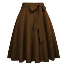 Midi Skirt Gode Envelope Evangelical Fashion - Rust Brown - View 1