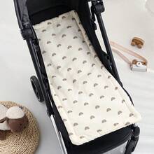 وسادة مقعد عربة الأطفال قطعة واحدة، وسادة قطنية ناعمة ومريحة بطباعة كرتونية، بطانة قطنية سميكة لعربة الأطفال، مناسبة للاستخدام اليومي والتسوق، لجميع الفصول