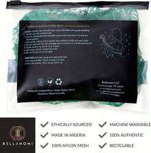 African Exfoliating Net Sponge, Authentic, Ly Sourced From Nigeria, 45 Inches Long, Back Scrubber For Daily Use (Indigo),23275022 - màu xanh lá - Xem 3