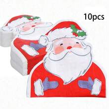 20/40/60 Stück Weihnachtsparty Servietten Weihnachtsmann Servietten Weihnachts Einweg Papierservietten Feiertags Party Servietten Winterliche Fröhliche Weihnachten Cocktail Servietten Weihnachtsessen Servietten Weihnachtsdekoration