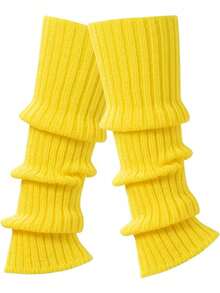 Pastel Ribbed Knit Leg Warmers, Women's Warm Boot Cuffs, Autumn/Winter, Everyday Knit Leg Warmers, Comfortable & Warm - Multicolor - View 9