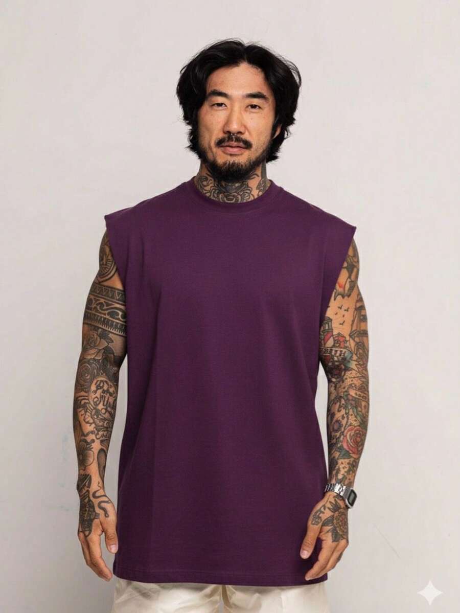 Men Tank Tops - Màu tím - Xem 1