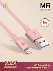 D8 MFi 認證 Lightning 充電線 (3.3FT) TPE USB-A 轉 Lightning 充電線,USB 2.0 2.4A 快充,適用 IP14 Pro/14/13 Mini/13 Pro/13/12 Pro MAX/12/11 Pro/11/XR/XS MAX/XS/X/8 Plus/8/7 Plus/7/6S Plus/6S/6/SE 2022/2020/Air 4/Pro 10.5/Mini 5 - 彩色 - 查看 5