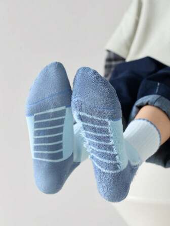 4双加厚缓冲运动袜，适合秋冬季穿着