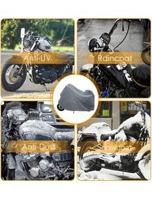 All-Season Motorcycle/Bicycle Single-Layer Rain Cover, Waterproof, UV Protection, Snow Protection, Dust Protection, Suitable For Motorcycles And Bicycles