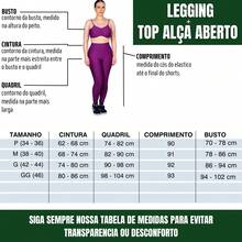 Conjunto Academia Feminino Calça Legging e Top Aberto Luxo