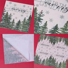 20pcs/40pcs/60pcs,Beige Pine Tree Snowflake Merry Christmas Napkins,13*13inch Christmas Pine Tree Snow Hand Towel For Party Lunch Dinner Kitchen Bathroom,Tree Flower Snowflake Disposable Paper Napkins For Birthday Holiday Party Supplies