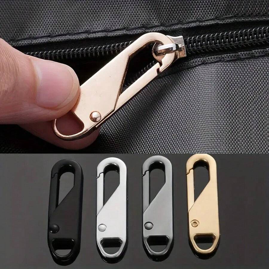 4 Removable Replacement Zippers, Quick Repair, Easy Replacement Of Clothing Zipper Pieces, Repair Kit Zipper Head Replacement Slider, Convenient Replacement Of Luggage, Coats, Clothing, Shoe Buckle Accessories