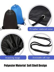 Waterproof Drawstring Backpack Portable Drawstring Bag Bulk Cinch Bag Multifunctional Travel Backpack Large Capacity Gym Bag For Women And Men Perfect For Outdoor Sports Gym Fitness Training School And Daily Use Travel Hiking Essential - Multicolor - View 4
