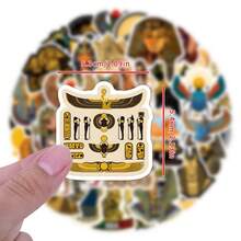 60PCS Ancient Egypt Graffiti Stickers Decals Pharaoh Aesthetic Material Laptop Mobile Phone Water Cup Luggage Decoration Stickers Scrapbook Supplies Scrapbook Stationery - Multicolor - View 4