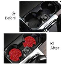 2 pezzi Sottobicchieri portabicchieri per auto, antishock, universali, di moda, accessori per interni auto, regalo per feste