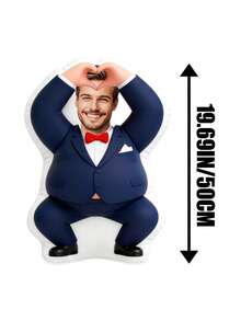 Customized Funny Action Throw Pillow, Humorous Couple Photo Pillow, Personalized Photo Pillow, Unique And Interesting Family Gift, Christmas Gift, Valentine's Day Gift, Men's Gift, Anniversary Gift - Heart - View 23