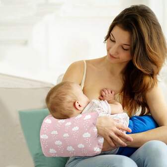 1pc Baby Nursing Pillow, Soft & Comfortable Infant Feeding Pillow, Suitable For Breastfeeding And Holding Baby