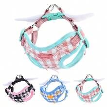 HP574 宠物背带牵引绳背心式胸带适用于泰迪熊、贵宾犬、小型犬，反光遛狗牵引绳 - 彩色 - 查看 3