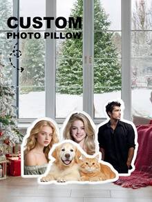 Customized Fun Throw Pillows, Humorous Couple Photos Throw Pillows, Personalized Throw Pillows With Photos, Warm And Comfortable, Suitable For Various Occasions, Unique And Interesting Family Gifts, Christmas Gifts, Valentine's Day Gifts, Male Gifts, Anniversary Gifts - Upload Picture Customization - View 3