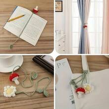 Handgefertigte gehäkelte rote Pilz Auto Hängedekoration, süße Vorhangquaste, Taschenanhänger, Weihnachten, Neujahr, Feiertage, Ostern Dekoration