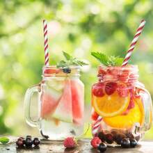 100 قطعة/عبوة قش ورقي مسطح ملون قابل للتخلص منه - 6*197 ملم | مناسب للعصائر والحلويات والمشروبات؛ حفلات الزفاف الرومانسية، عيد الحب