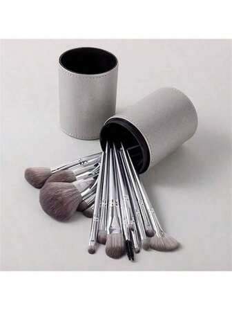 A Set Of 14 Professional Makeup Brushes, Along With A Leather Storage Case. It Is Very Convenient To Carry. This Set Includes A Powder Brush, A Base Makeup Brush, An Eyeshadow Brush, A Eyebrow Brush, A Concealer Brush, A Contour Brush And A Travel Brush. It Is Perfect For Beginners In Makeup And Is An Excellent Gift Choice For Christmas And Valentine's Day.,Brush Set,Makeup Brush Kit,Make Up Brush Set,Make Up Set Complete,Makeup Brush Set,Complete Makeup Kit,Brush Kit,Brushes Makeup Set,Makeup Gift Set