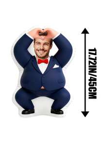 Customized Funny Action Throw Pillow, Humorous Couple Photo Pillow, Personalized Photo Pillow, Unique And Interesting Family Gift, Christmas Gift, Valentine's Day Gift, Men's Gift, Anniversary Gift - Heart - View 24