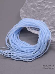 2毫米 1串 180颗 玻璃珠 小刻面玻璃吊坠隔珠 用于珠宝制作 DIY配件 - 2mm 瓷料小珠子 - 查看 39