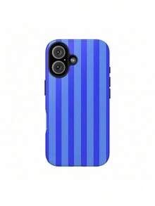 Black And Blue Vertical Stripes  Phone For Summer Phone Case, High Quality Case, Teenage Girl Gift, Case For  16 Series High-Quality, Phone Case  16 Pro CaseSuitable For  17 Air - 白色1 - 查看 4